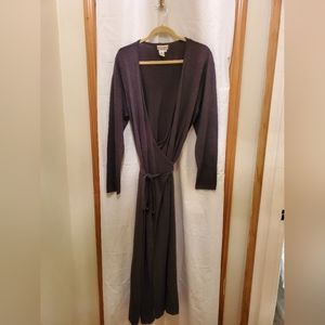 Coldwater Creek Wrap Dress in Grey - Size L